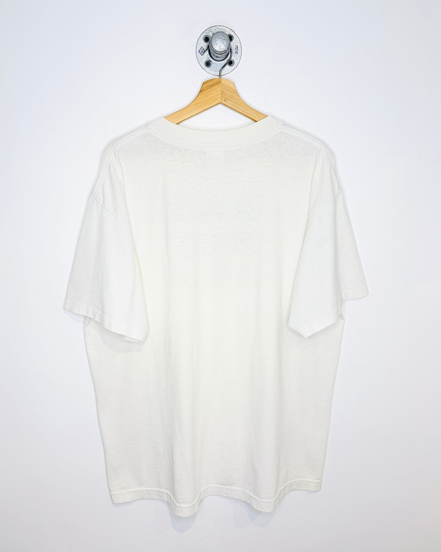 Vintage 90s Eat Right Exercise Die Anyway White Tee Shirt