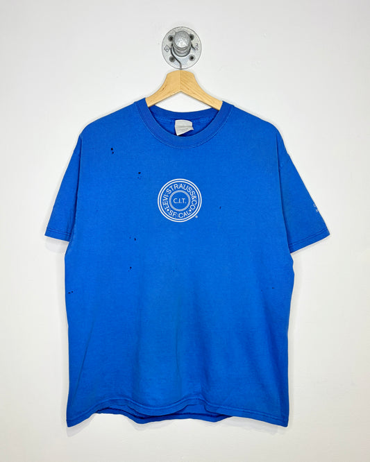 2000s Levi Strauss & Co Blue Distressed Tee Shirt