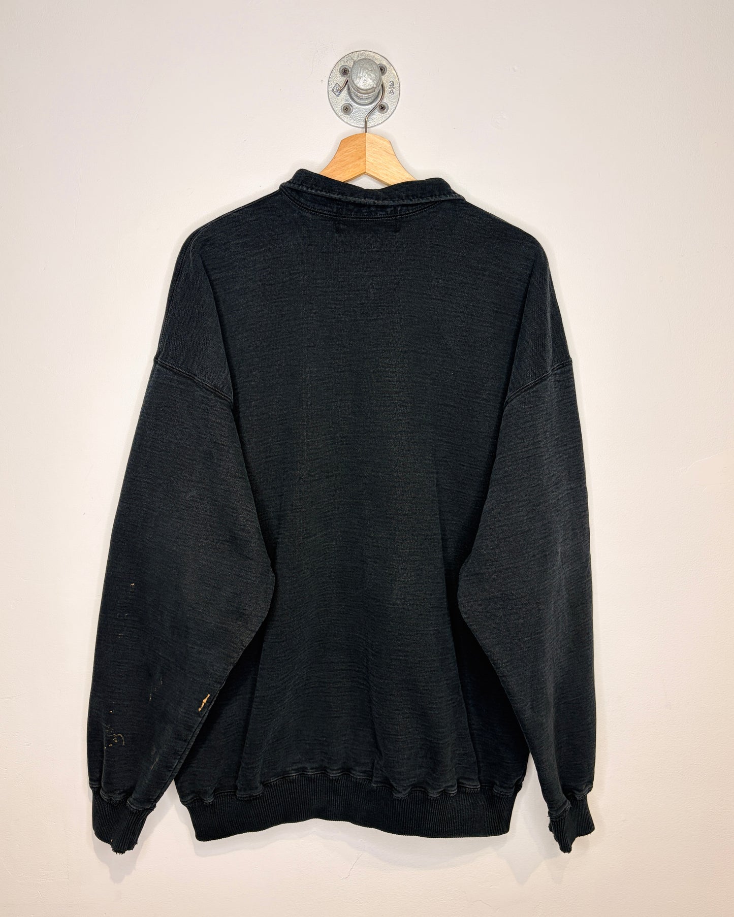 Vintage 90s 911 “Here To Save You A**” Black 1/4 Zip Sweatshirt