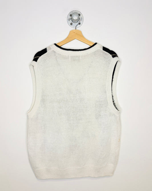 Vintage 90s New River Co Golf Argyle Print Sweater Vest