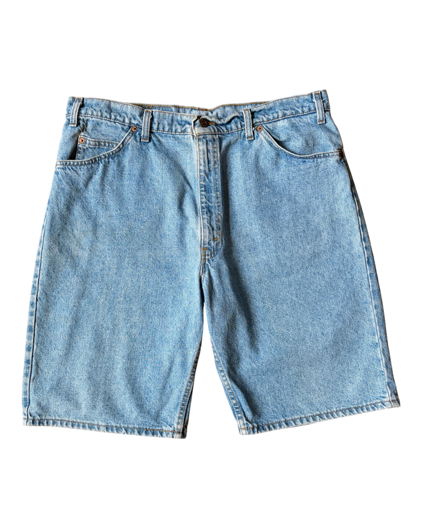 Vintage 1993 Levi’s 550 Orange Tab Relaxed Fit Light Wash Jean Shorts