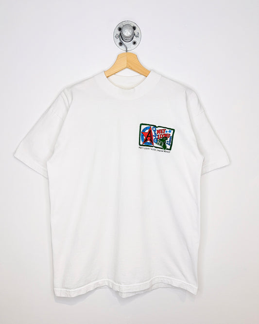 Vintage 90s Party-Goers’ Guide Cancun Mexico White Tee Shirt
