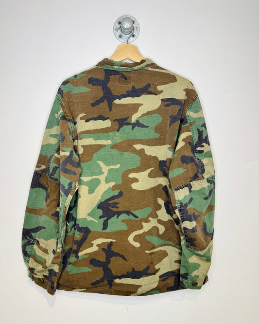 Vintage 90s Woodland Camo Military Field Jacket