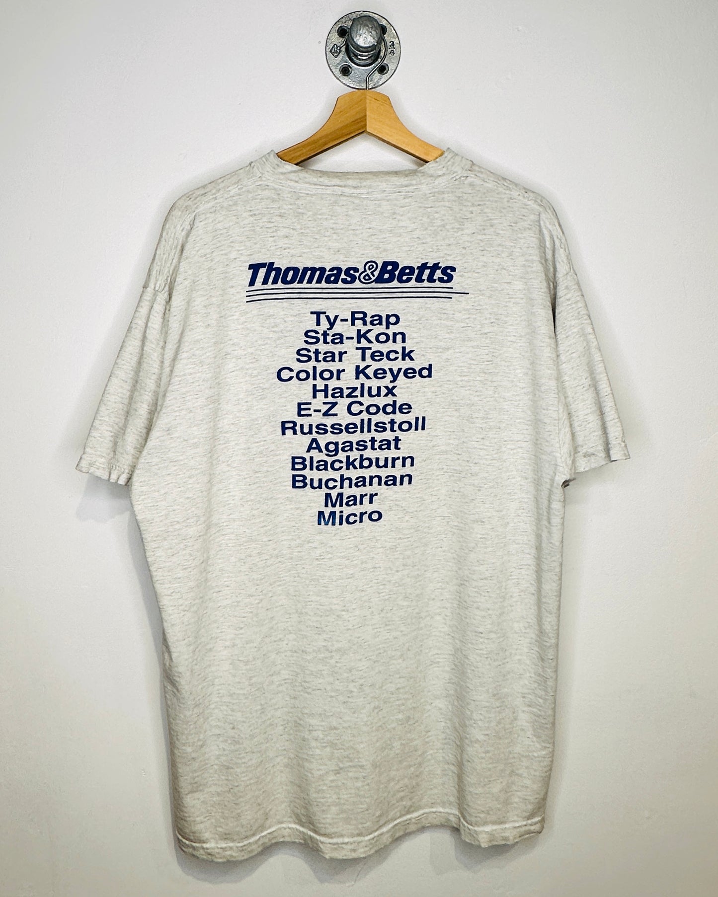 Vintage 90s Thomas & Betts Heather Grey Tee Shirt