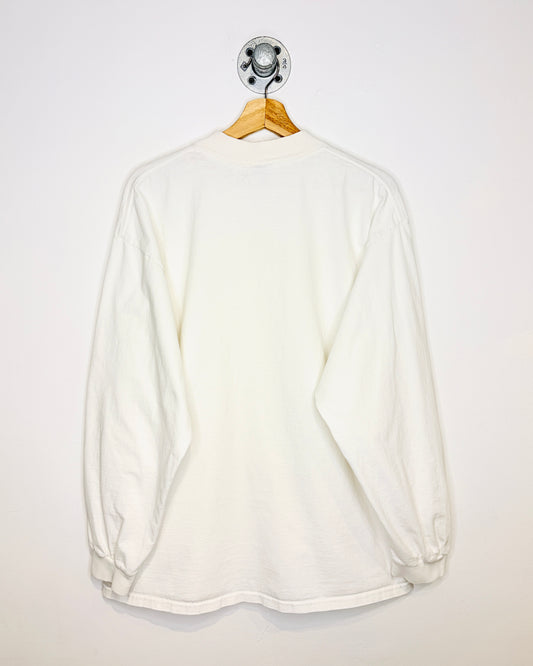 Vintage 90s Nike Mock Neck White Longsleeve Shirt
