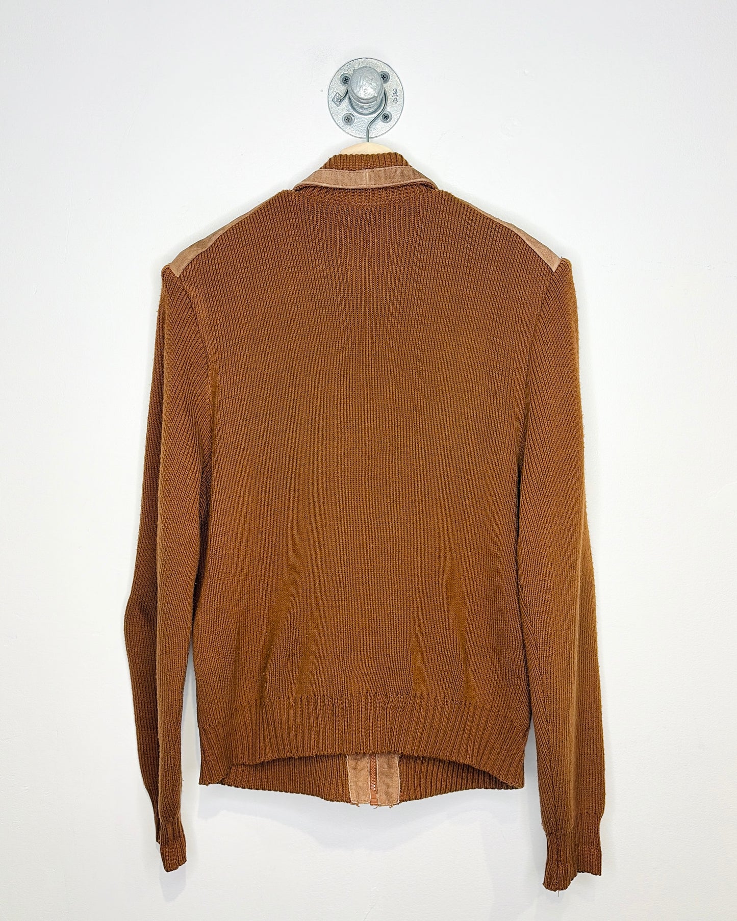 Vintage 70s Network Brown Leather Zip Up Jacket