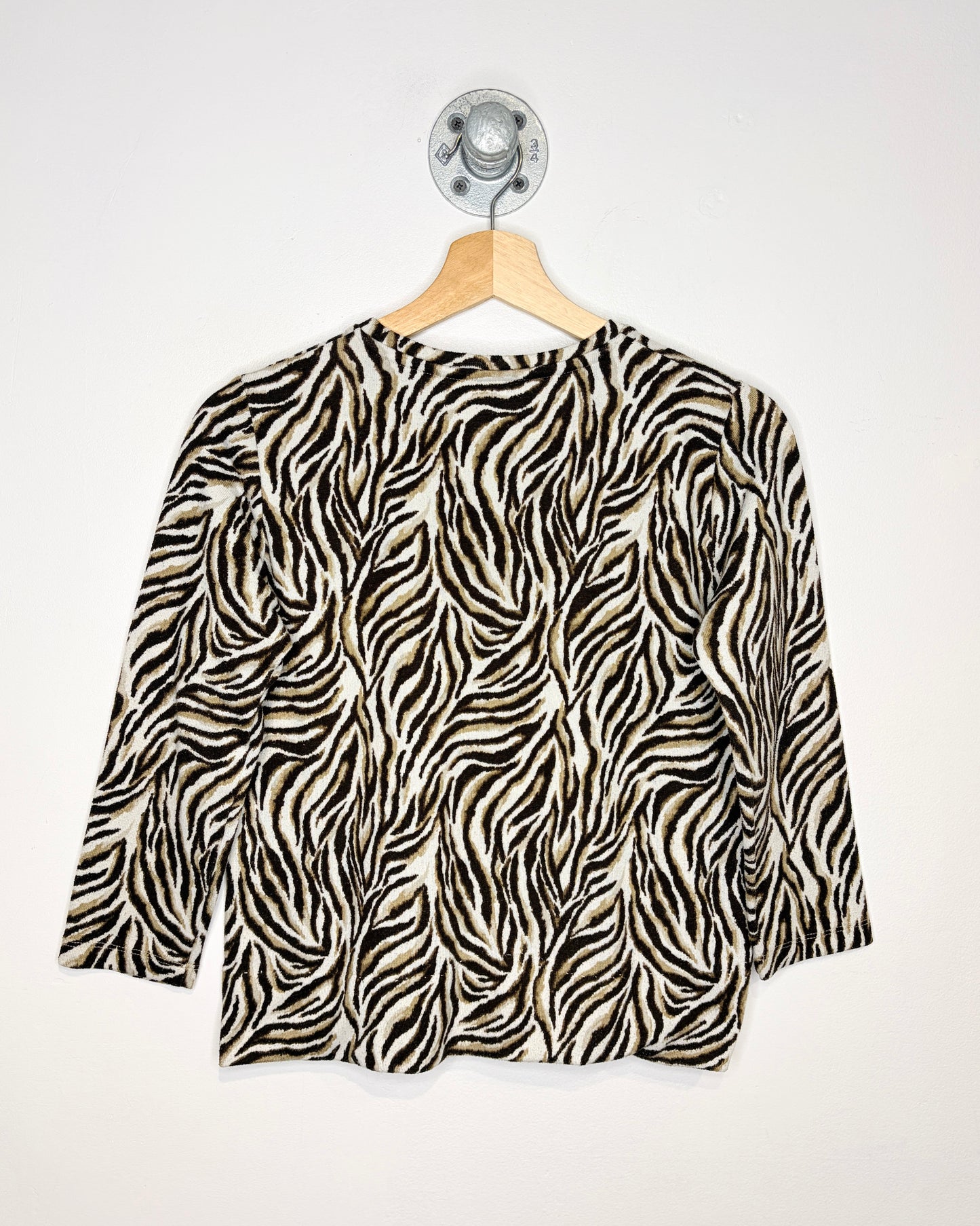 Zebra All-Over-Print Brown Women’s Shirt