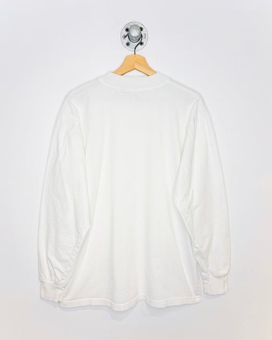 Vintage 90s Adidas White Mock Neck Longsleeve Shirt