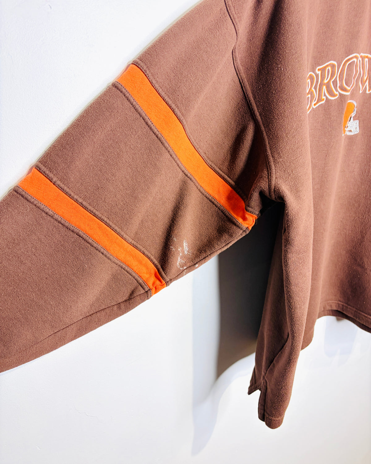 Vintage 90s Cleveland Browns TwoTone Brown Crewneck Sweatshirt