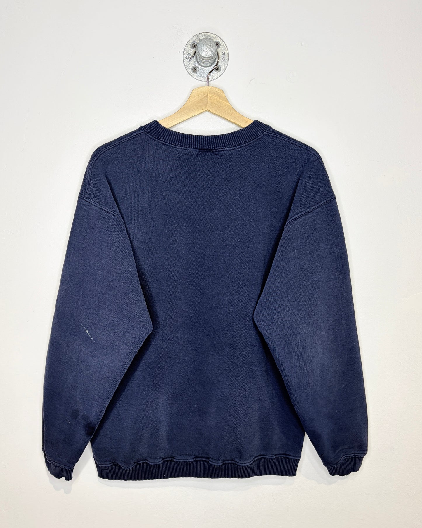 Vintage Nike Embroidered Heavyweight Navy Crewneck Sweatshirt