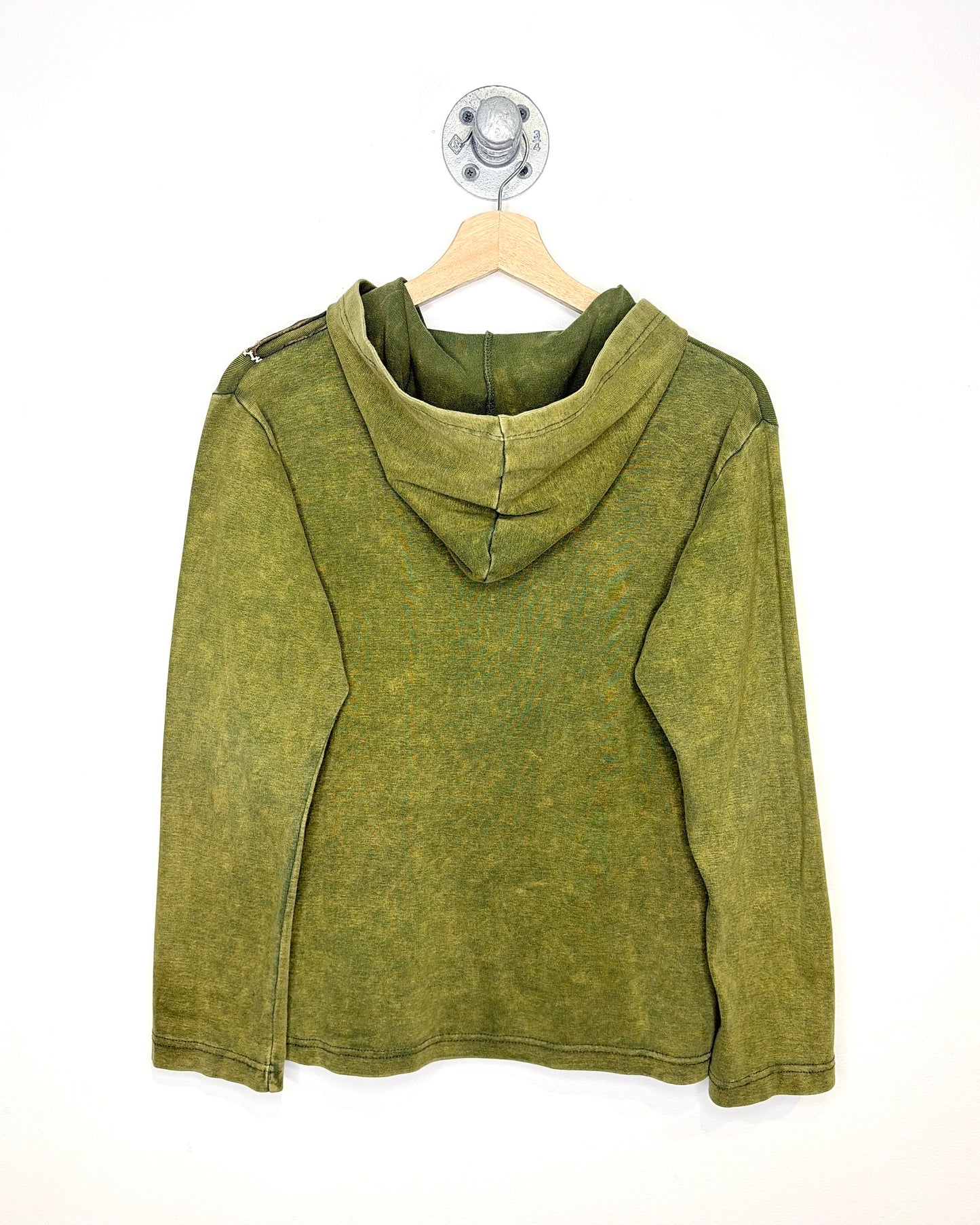 Vintage Rising International Patchwork Green Zip Up Hoodie