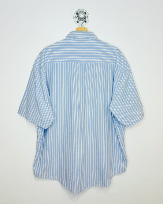 Vintage 90s Harvie & Crosbie Blue Oxford Short Sleeve Button Up