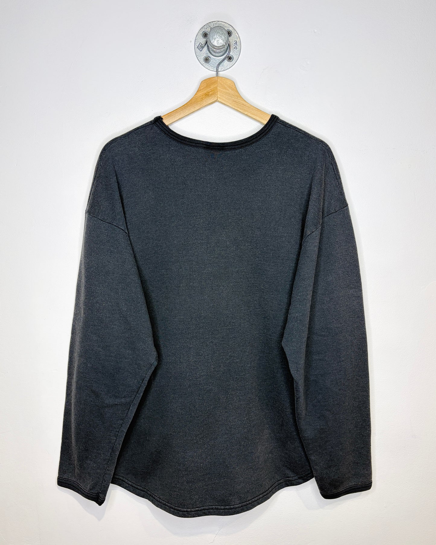 Vintage 90s Mickey Mouse Chainstitch Black Crewneck Sweatshirt
