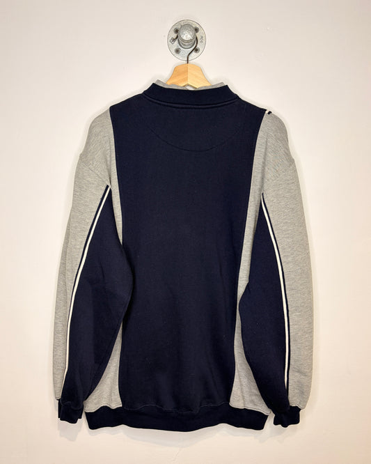 Vintage Cherokee TwoTone Grey & Navy Henley Sweatshirt