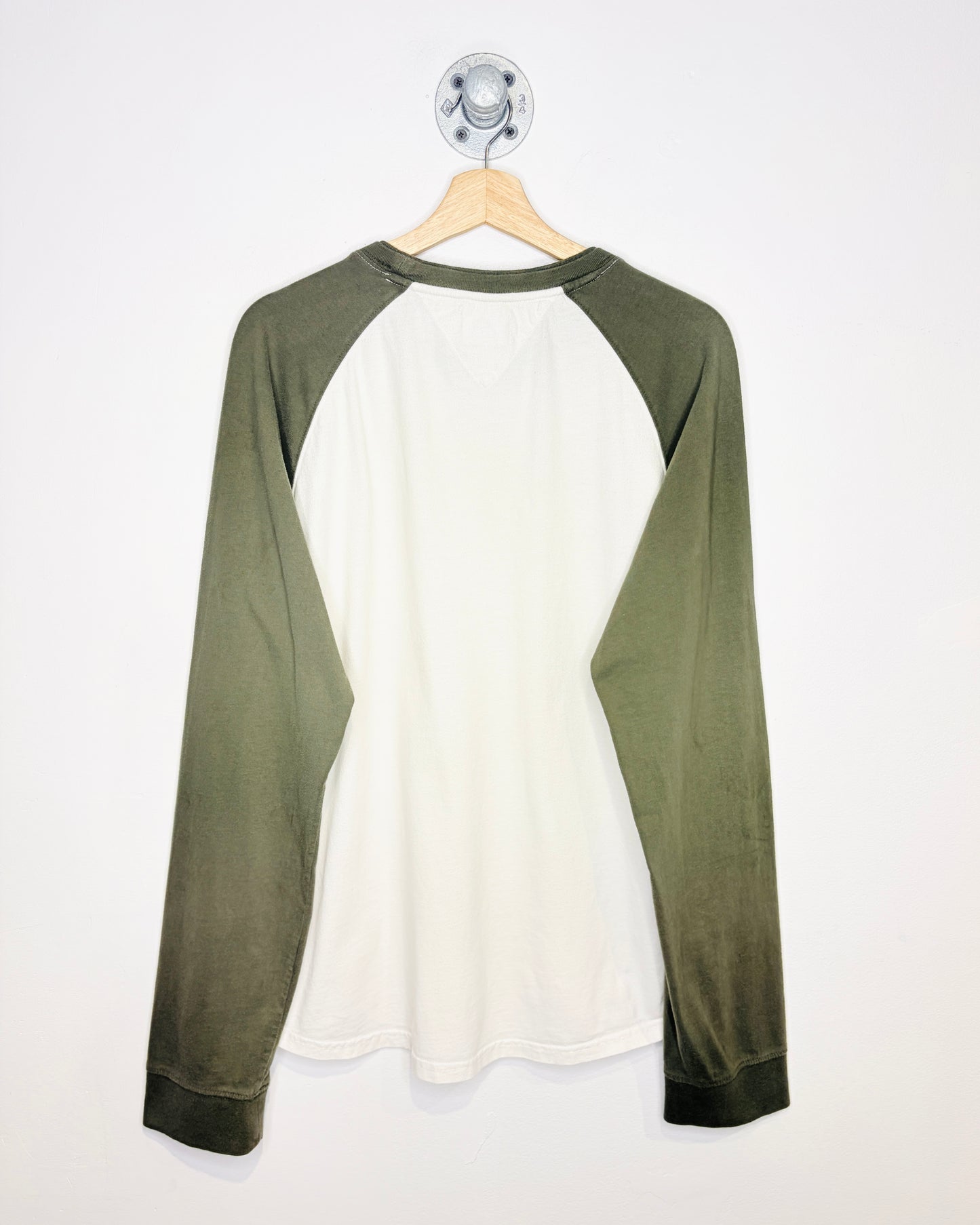 2000s Tommy Hilfiger TwoTone White & Green Longsleeve Shirt