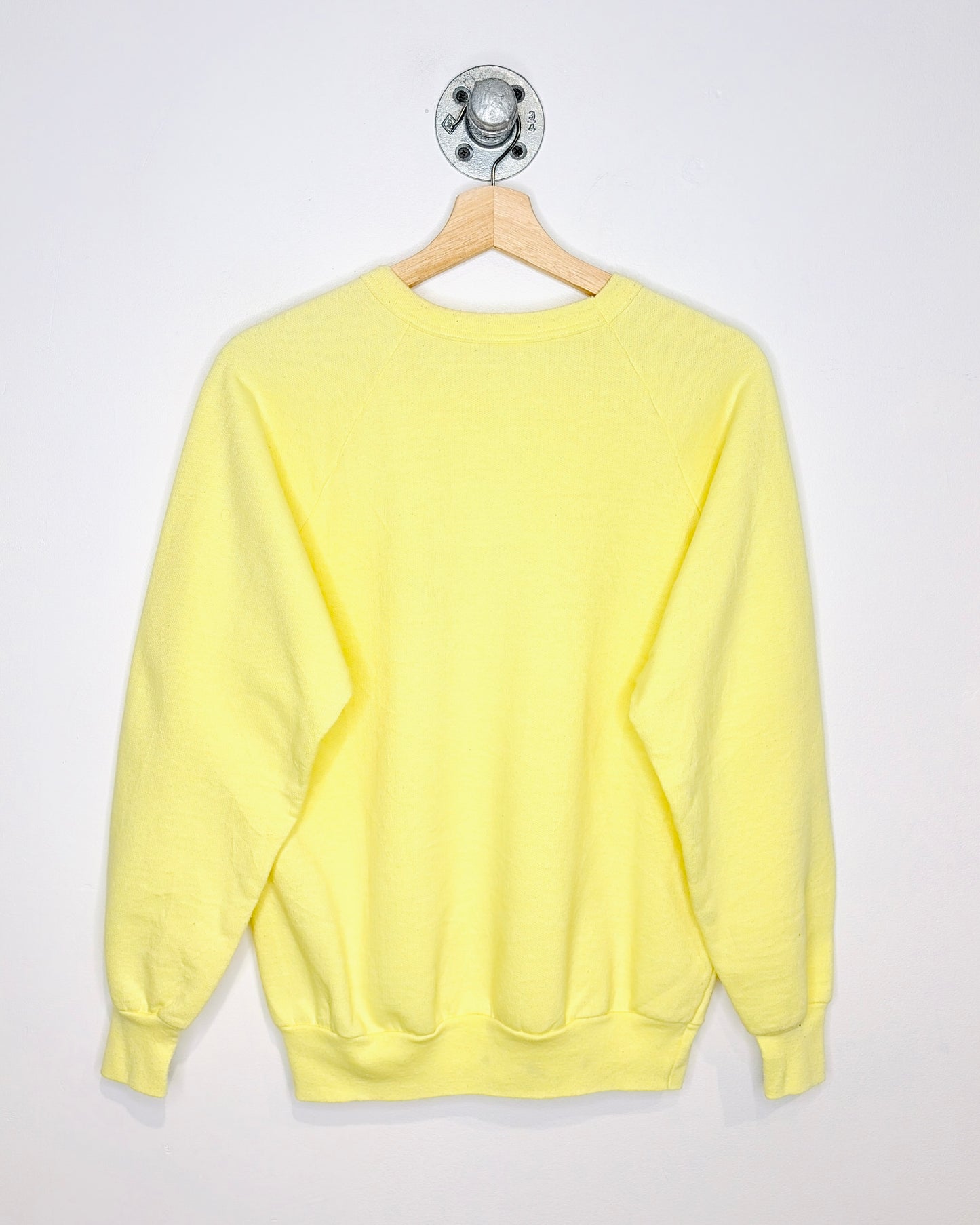 Vintage 80s Brandon Manitoba Pale Yellow Crewneck Sweatshirt