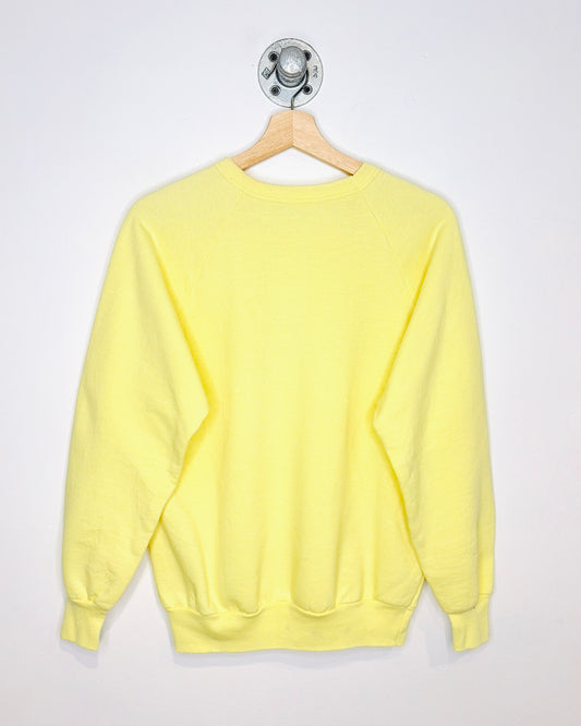 Vintage 80s Brandon Manitoba Pale Yellow Crewneck Sweatshirt