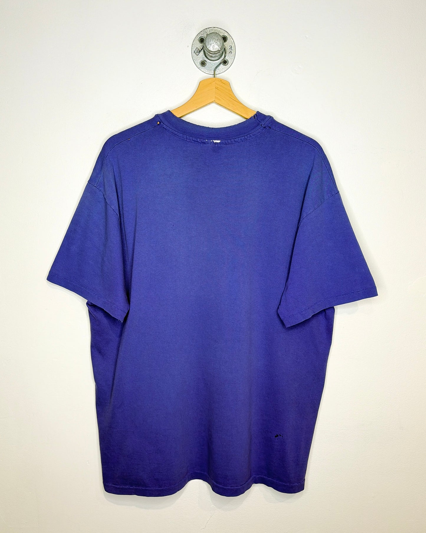 Vintage 90s Whittier College Athletics Faded Purple Tee Shirt