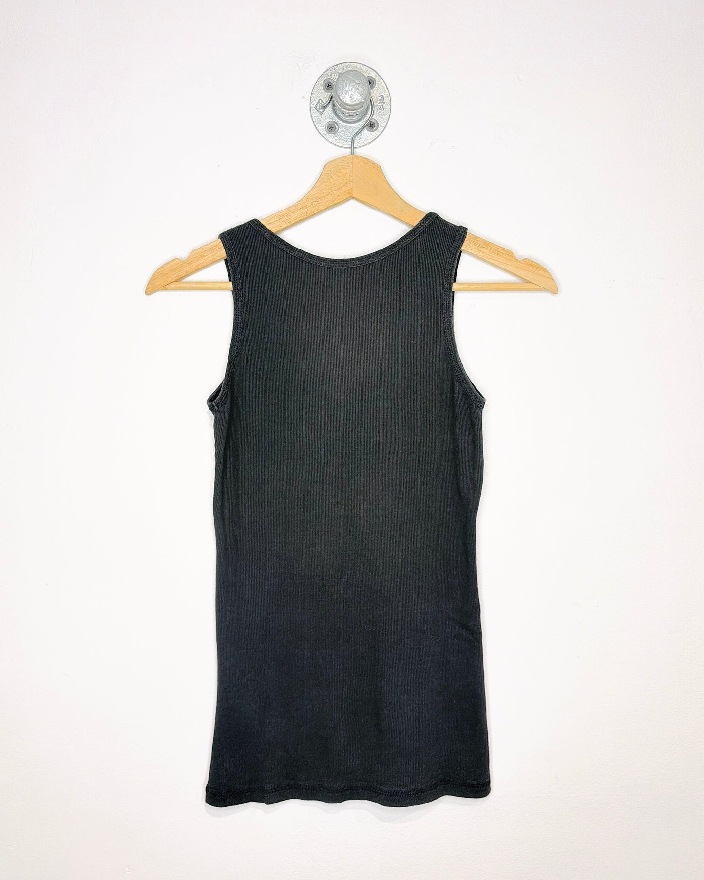 Y2K Women's Rock & Luxe Black Ribbed Tank Top