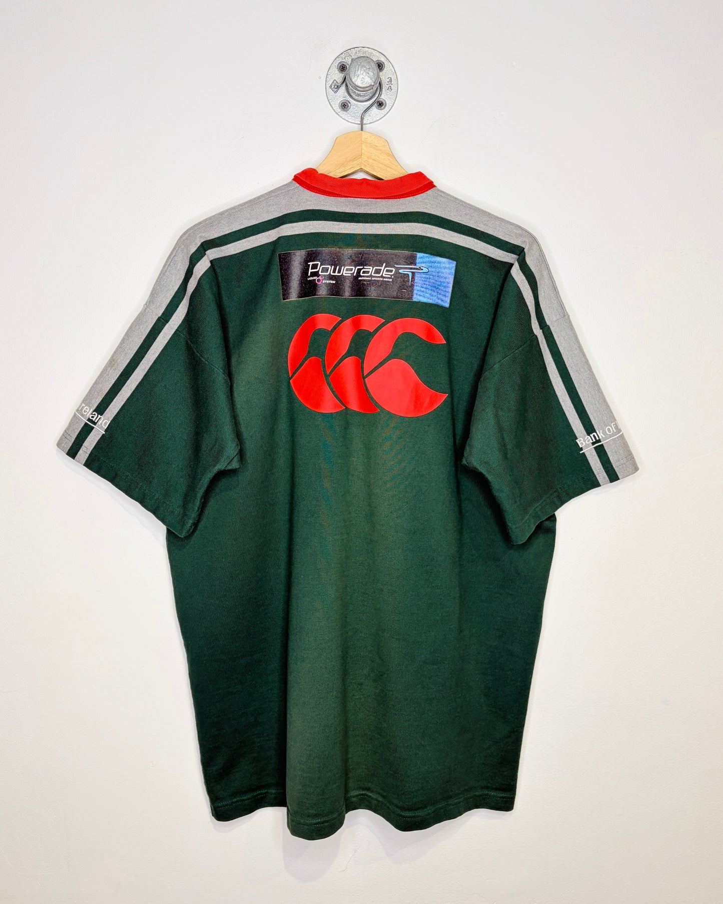 Vintage 90s Ulster Rugby Forest Green Polo Shirt