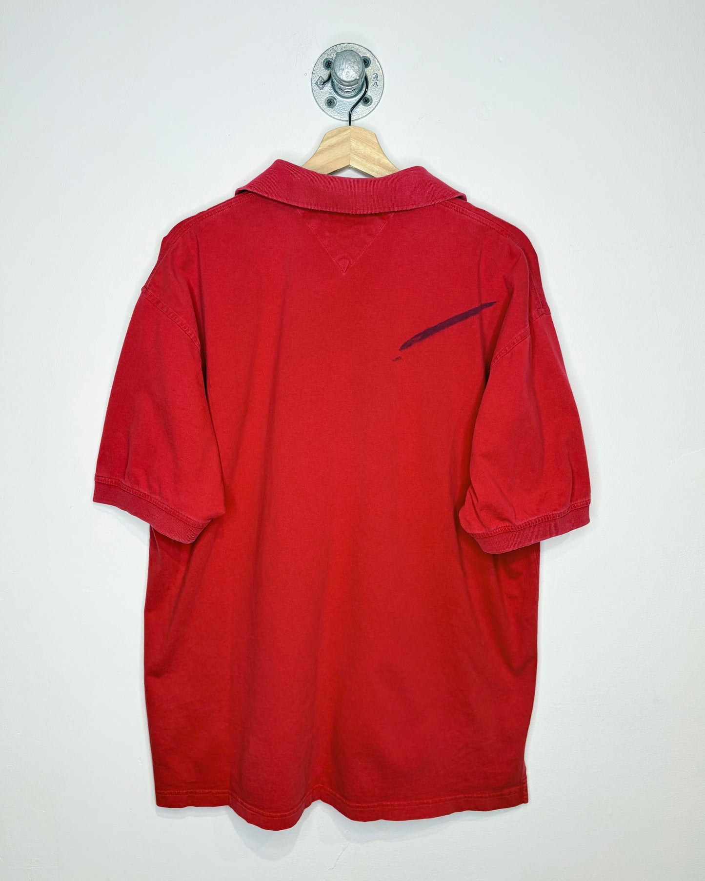 2000s Tommy Hilfiger Red Polo Shirt