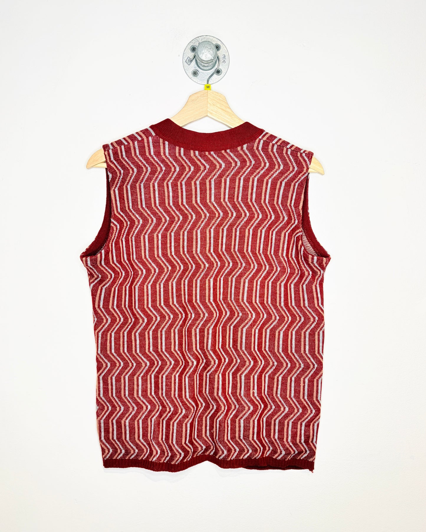 Vintage 1980s Carlyle Burgundy Acrylic Vest