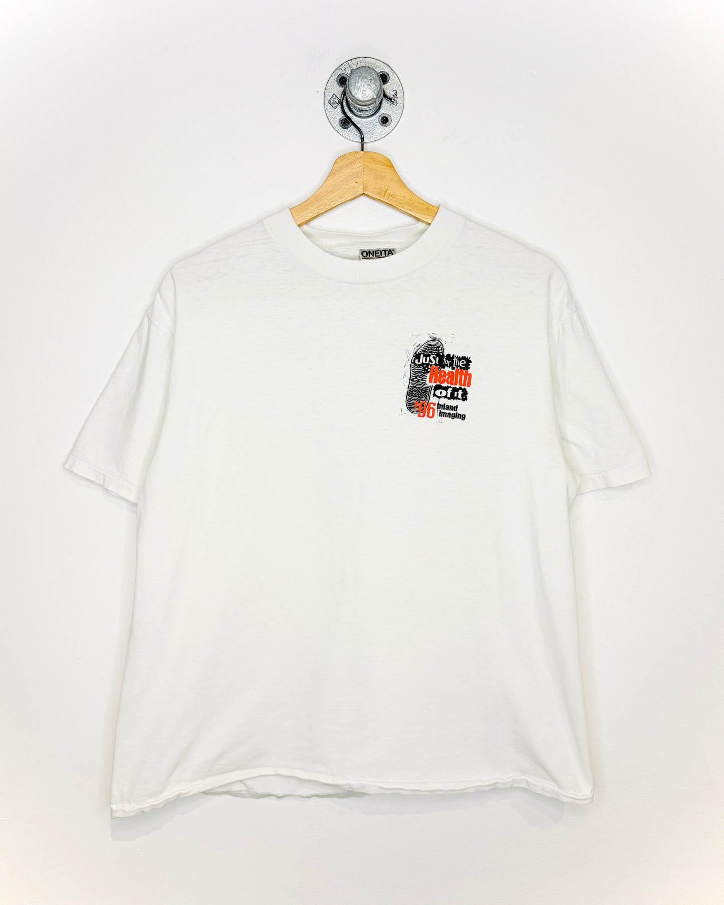 Vintage 1996 Just For The Health Of It White Tee Shirt