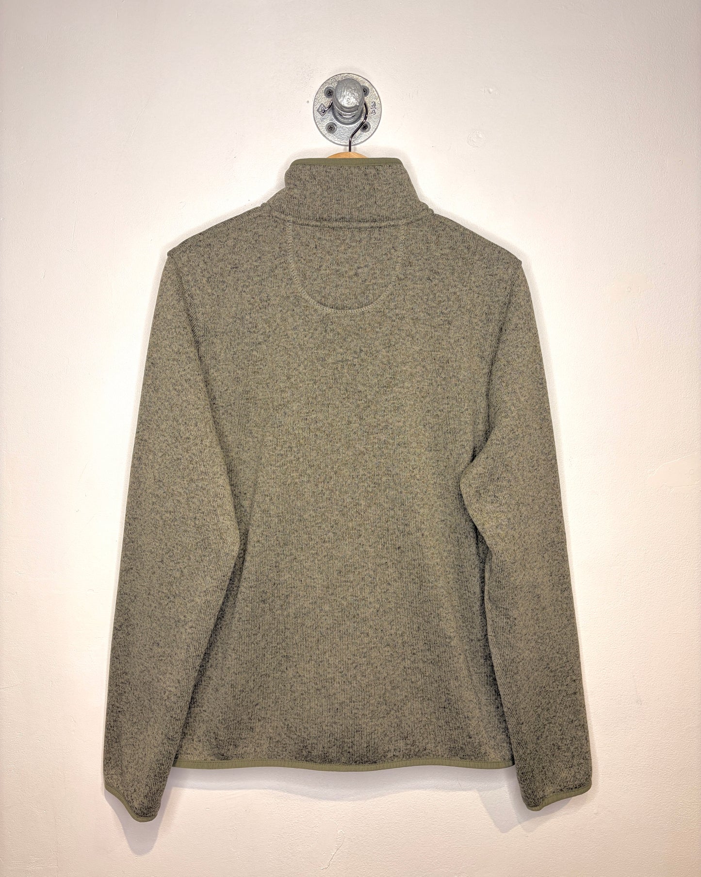 L.L Bean Grey Button Collar Sweater