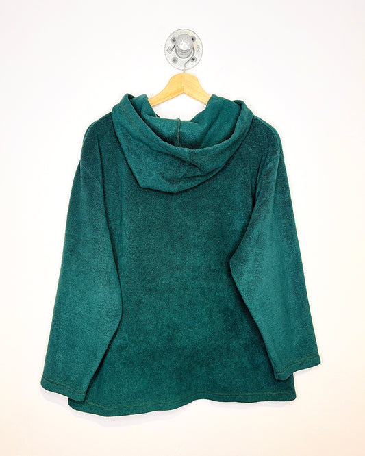 Vintage 90s Winnie The Pooh Green 1/4 Zip Fleece Hoodie