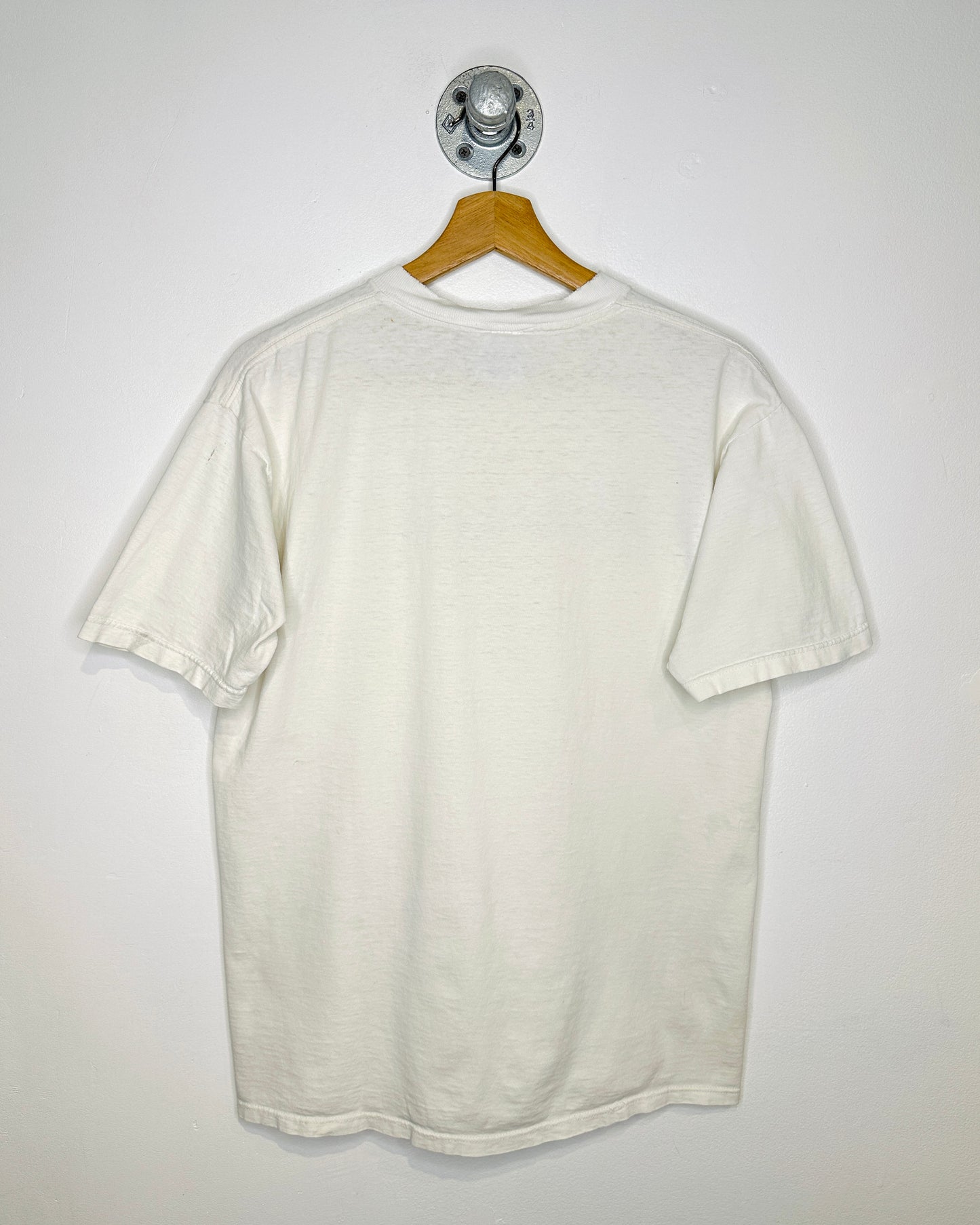 Vintage 90s Hard Rock Cafe Atlanta Thrashed White Tee Shirt