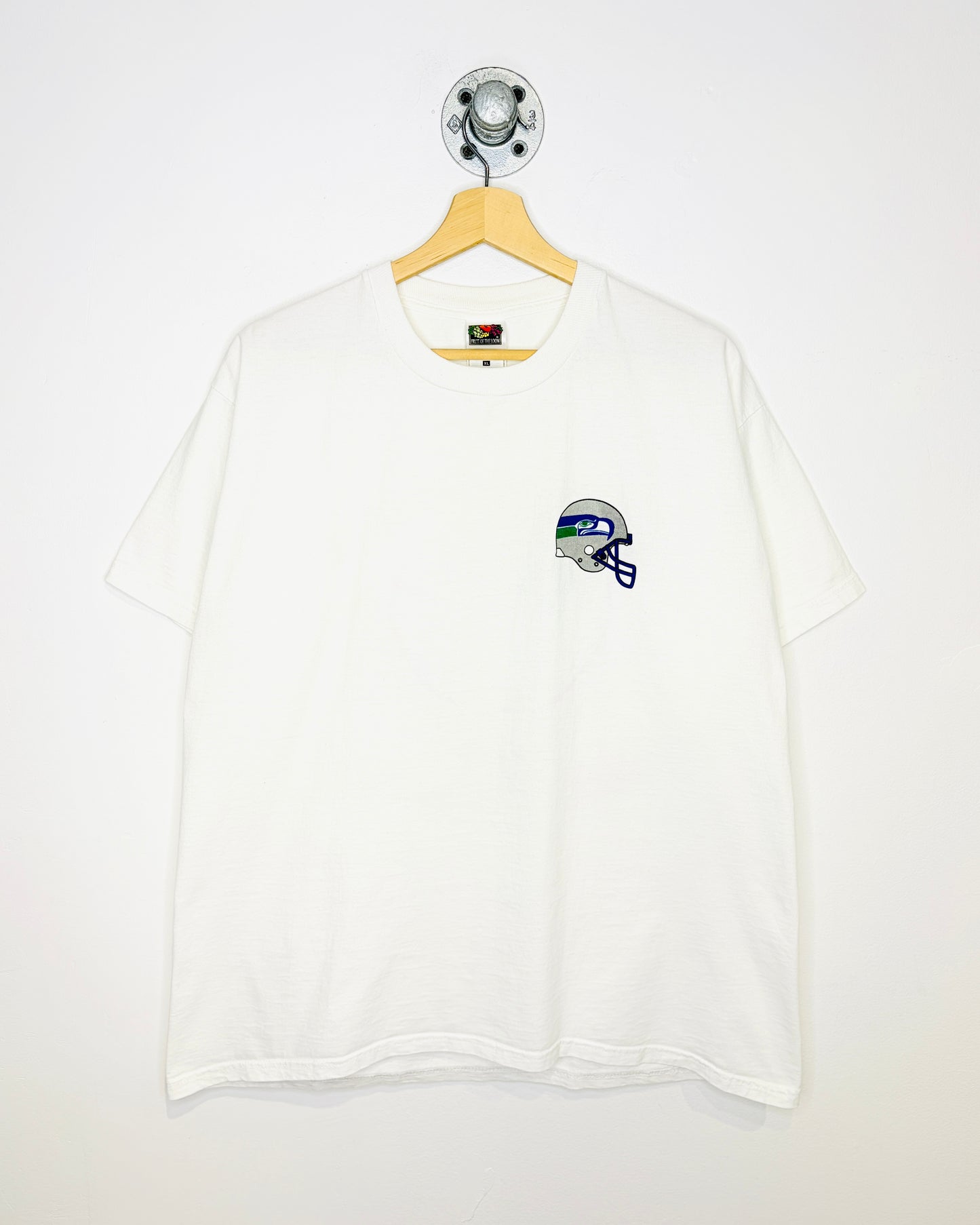 Vintage 90s Seattle Seahawks Miller Genuine Draft White Tee Shirt