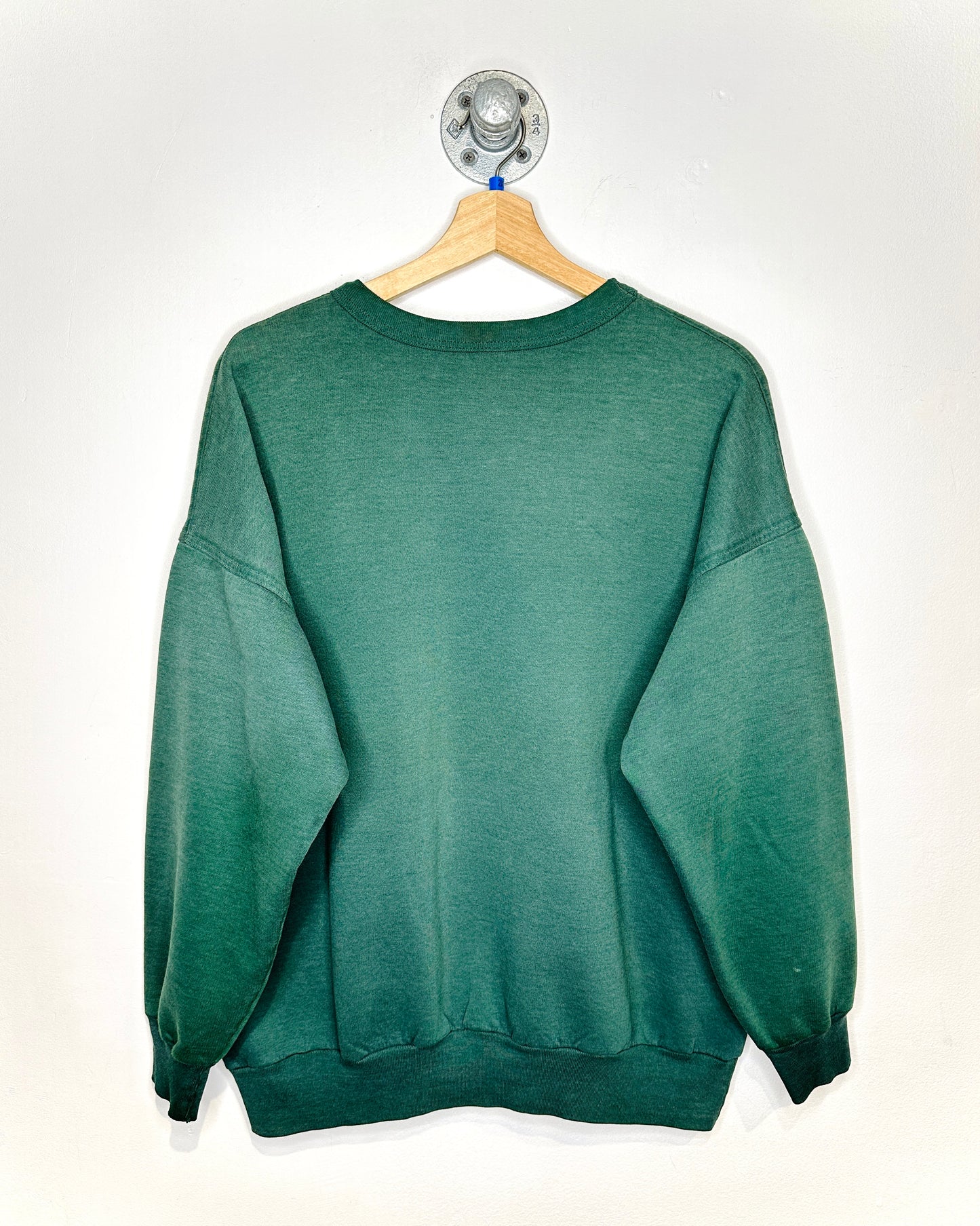 Vintage 1990s University Of Saskatchewan Faded Green Crewneck Sweatshirt