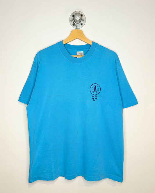Vintage 90s Wheelwomen Canada Light Blue Tee Shirt