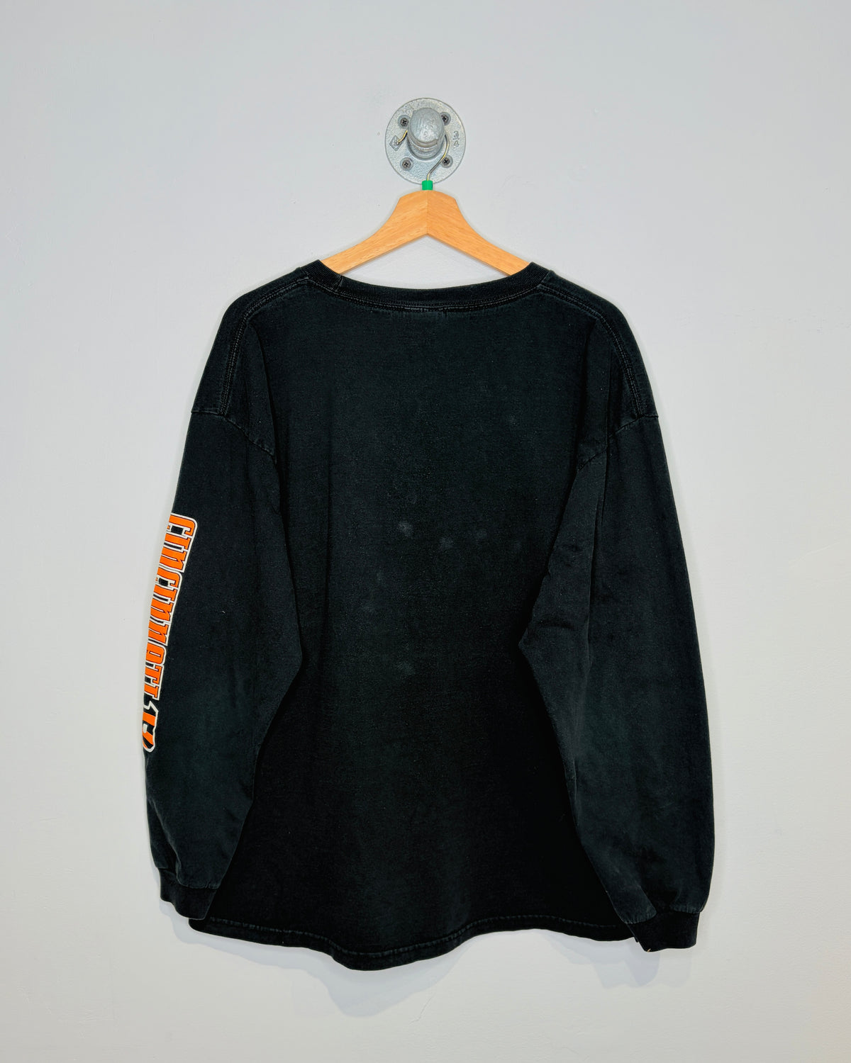 Cincinnati Bengals Black Logo Long Sleeve Tee Shirt