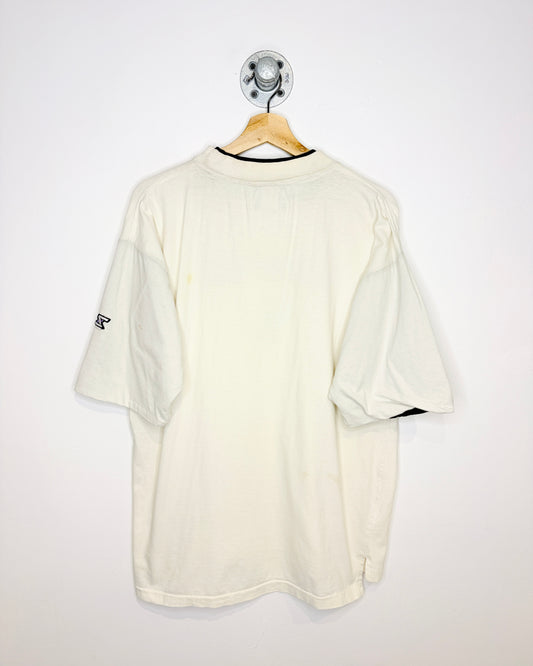 Vintage 90s Chicago White Sox Double Collar White Tee Shirt