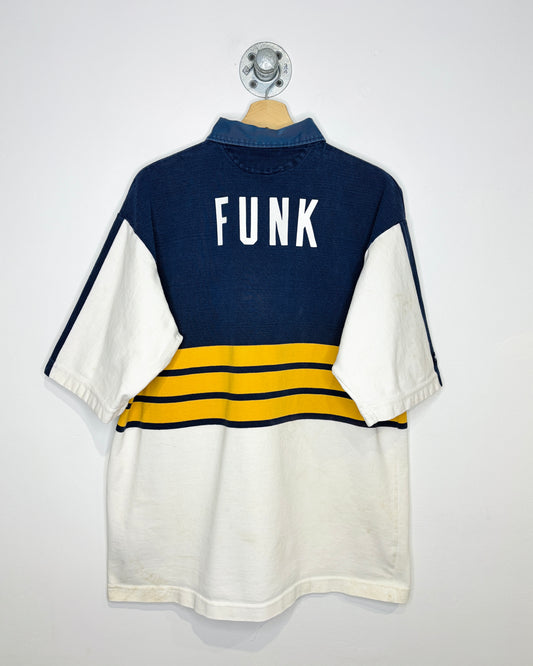 Vintage 90s Barbarian Color Block Short Sleeve Rugby Shirt