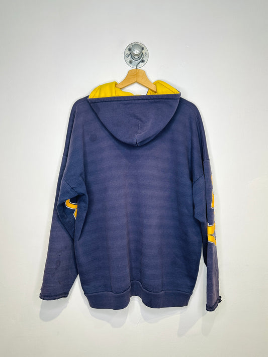 Vintage 1990s University Of Michigan Navy And Yellow Hoodie