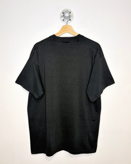 Vintage 90s Clive Alberta Hide Out Inn Black Tee Shirt