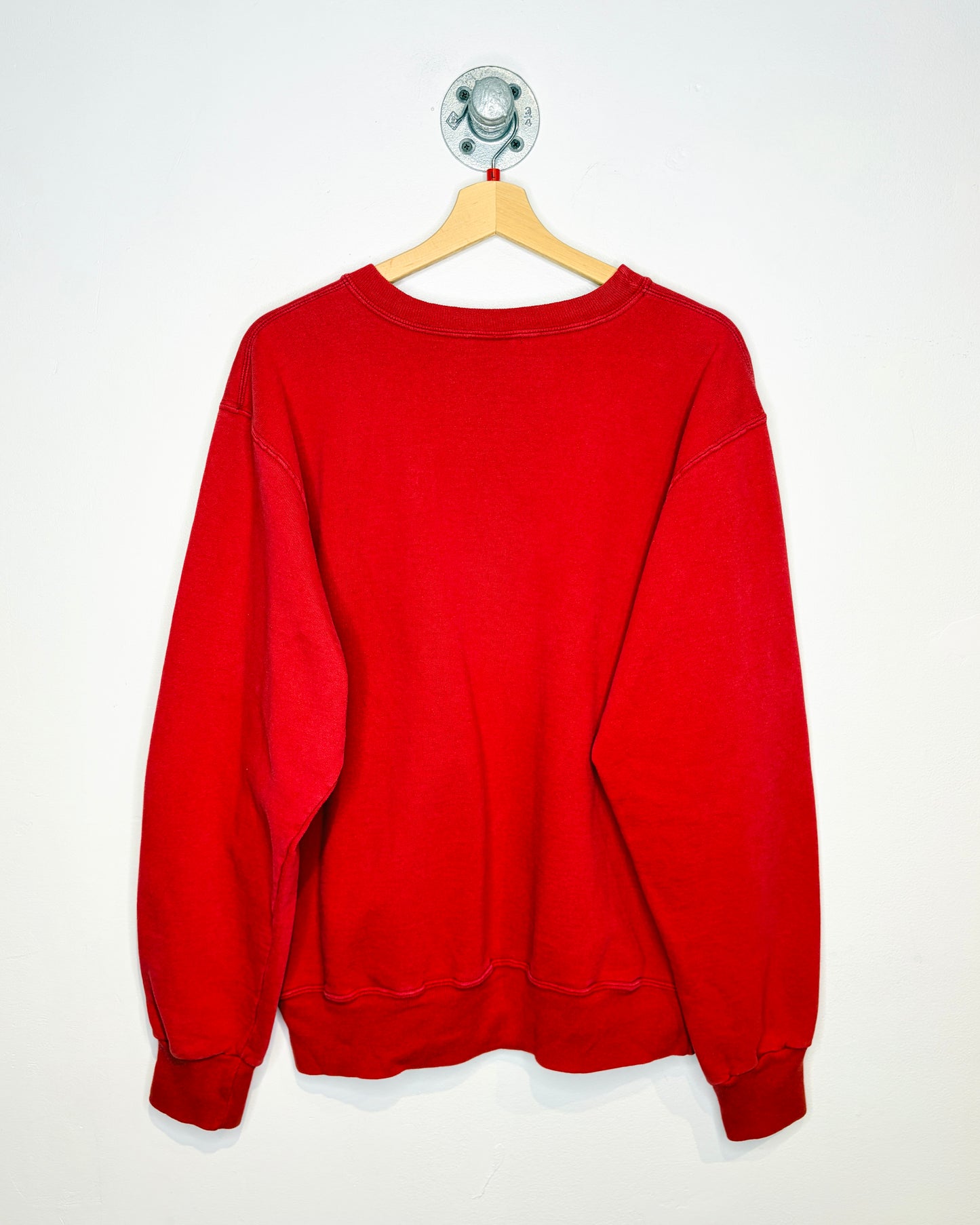 Vintage Late 1990s Champion Basic Red Crewneck Sweatshirt