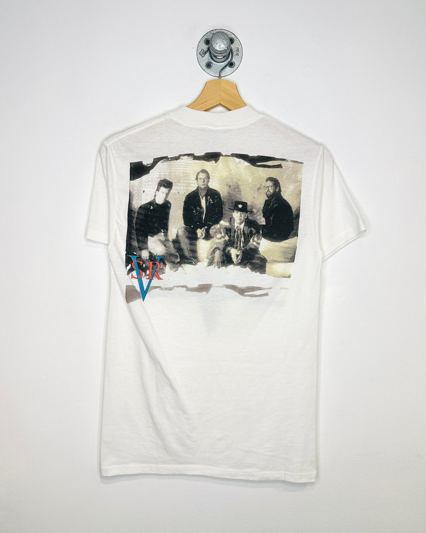 Vintage 1989 Stevie Ray Vaughan And Double Trouble White Tee Shirt