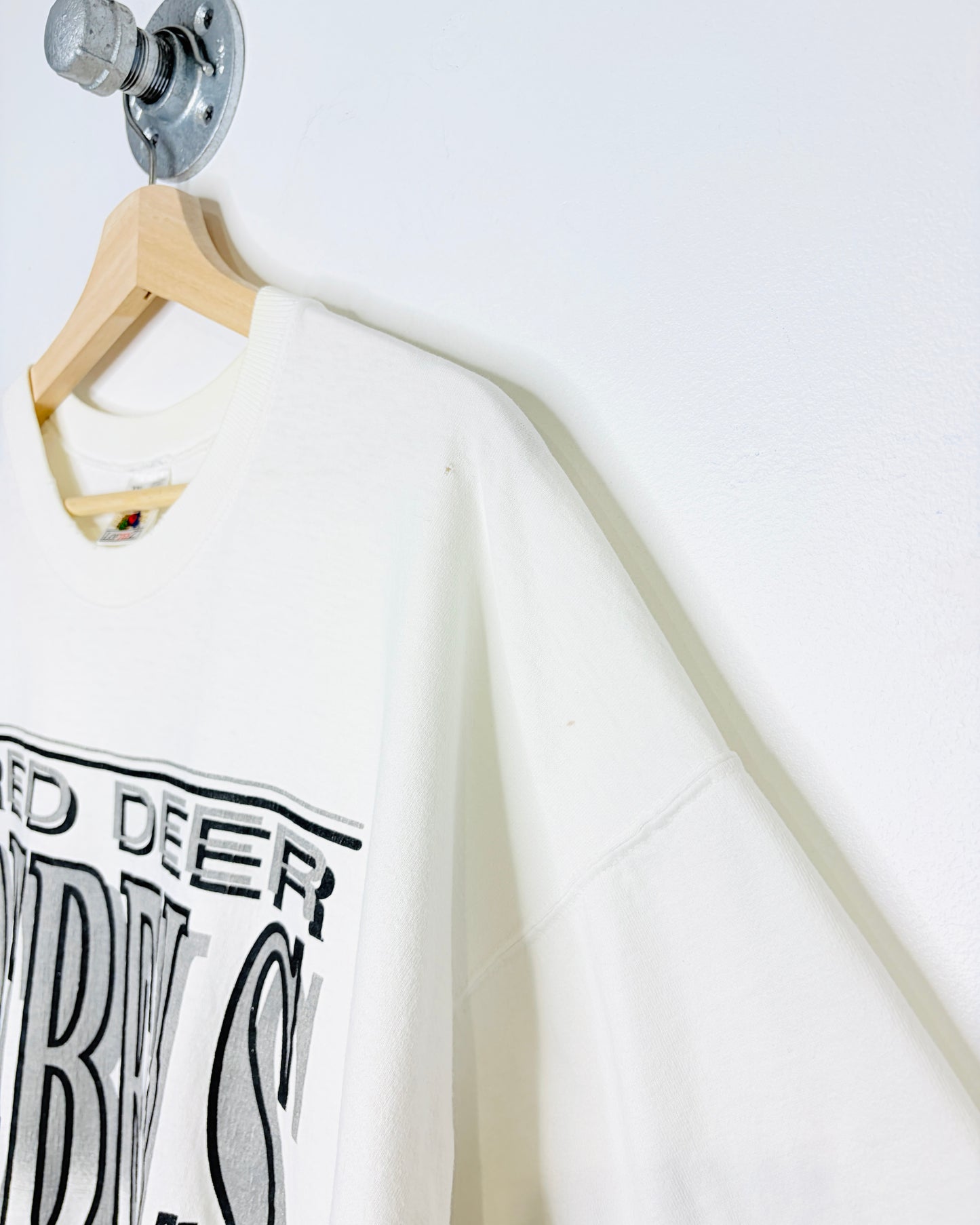 Vintage 90s Red Deer Rebels Hockey White Tee Shirt