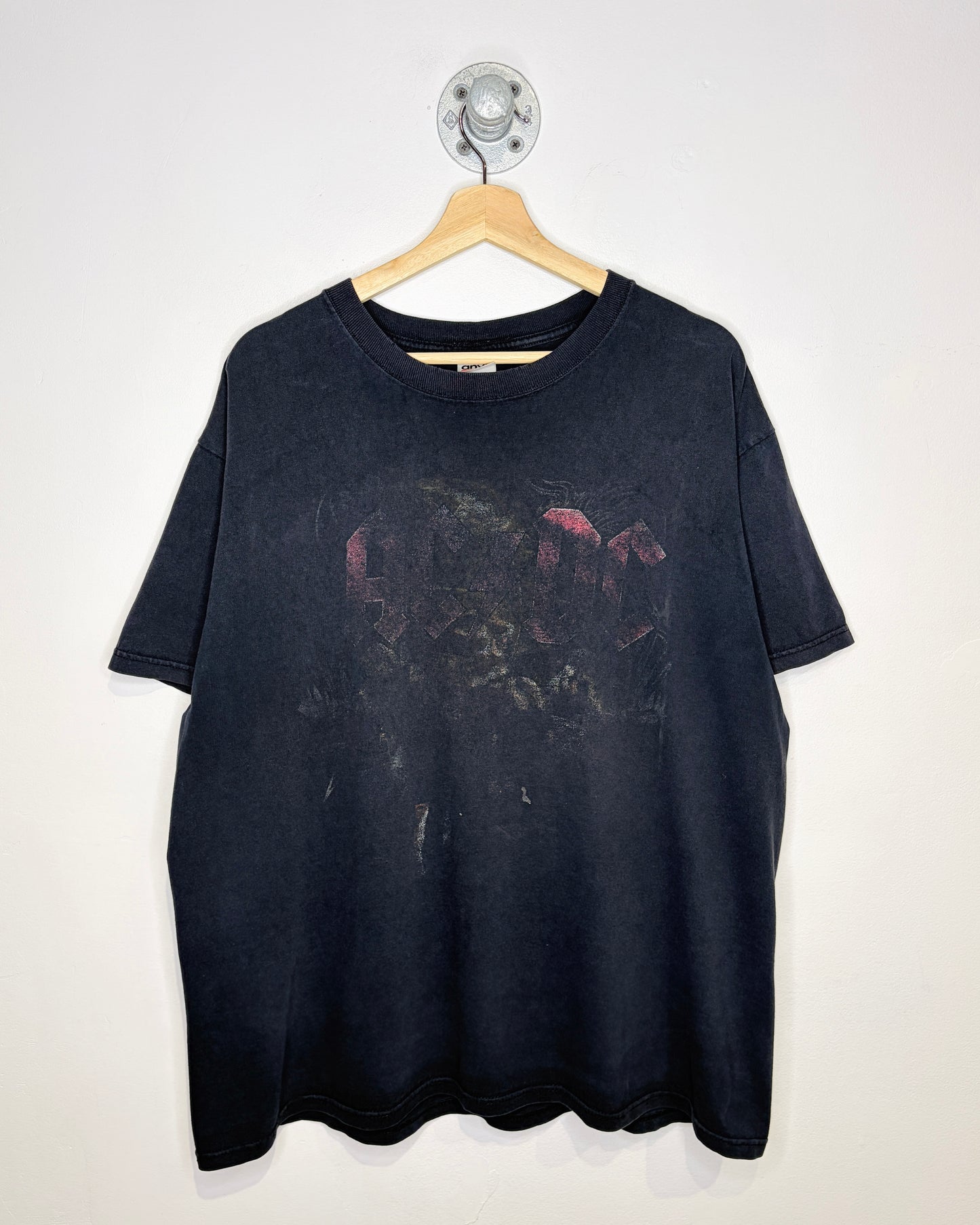 2009 AC/DC Black Ice Tour Faded Black Tee Shirt