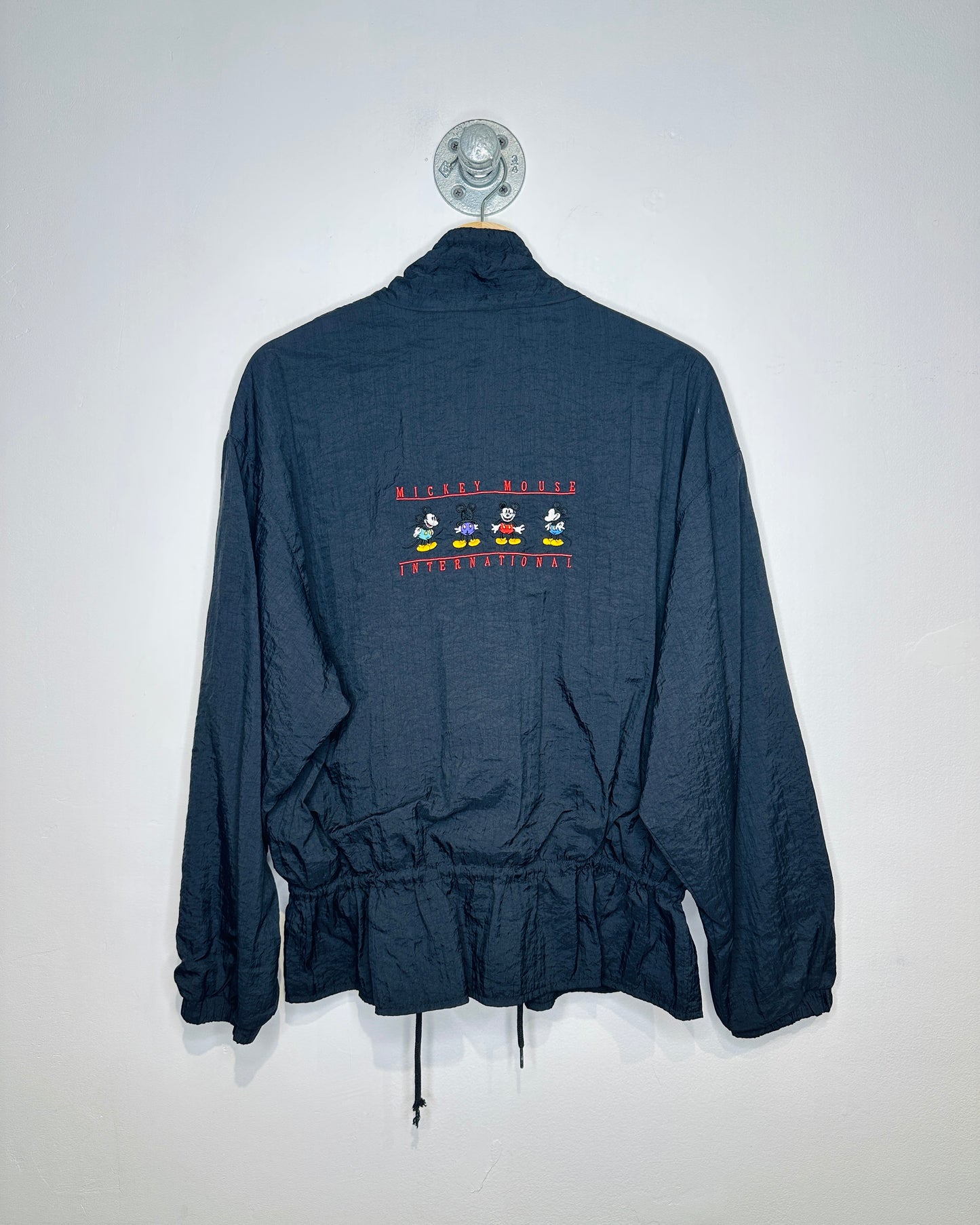 Vintage 1990s Mickey & Co. Nylon Made In Canada Black Zip Up Jacket