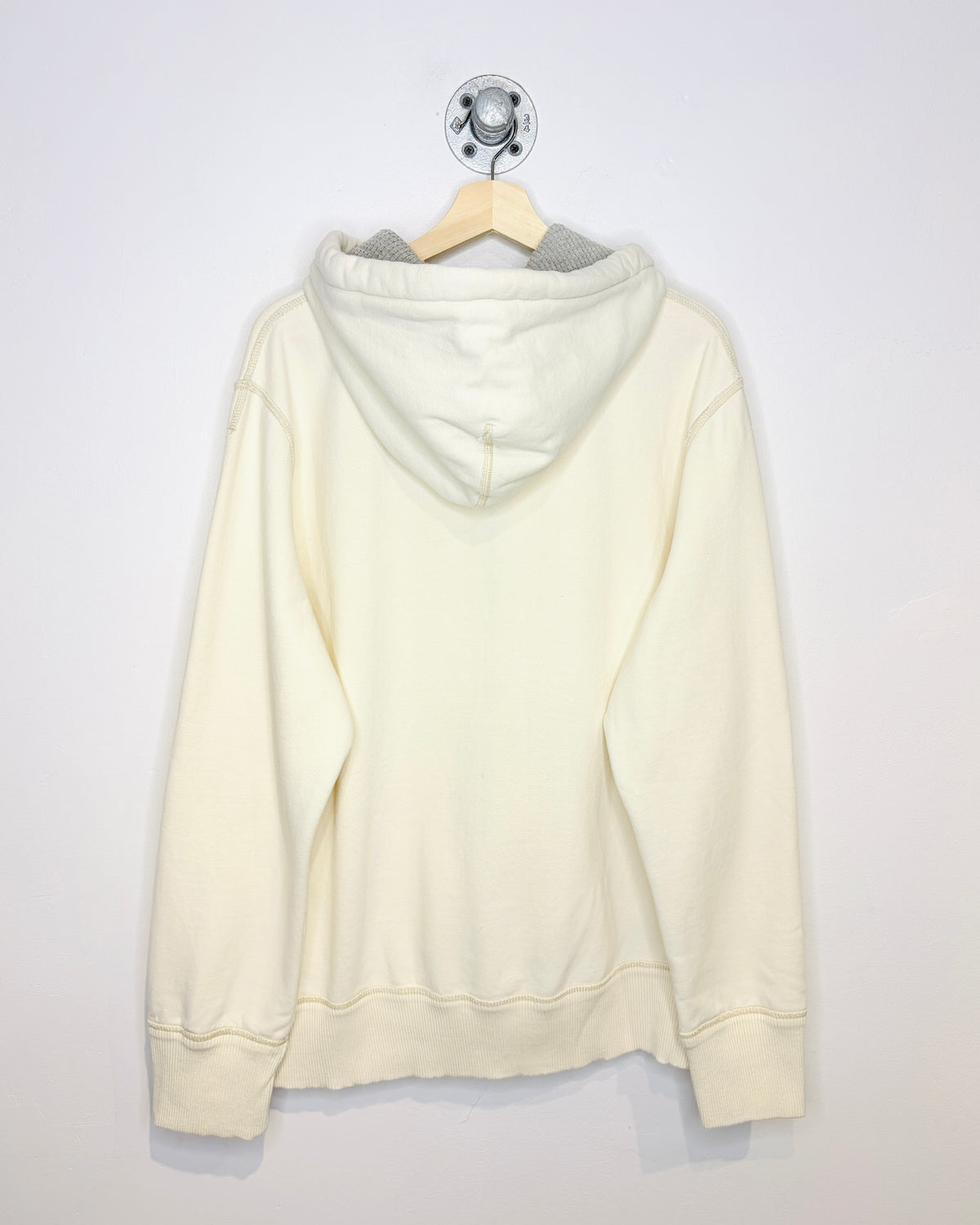 2000s American Eagle New York Heavyweight White Zip Up Hoodie