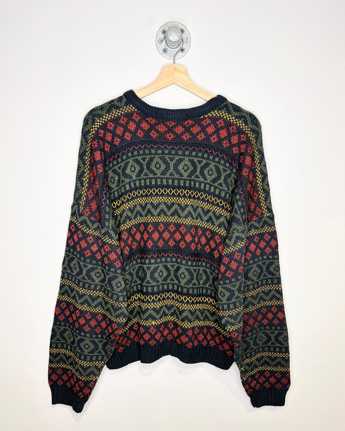 Vintage 90s Boxy David Taylor Textured Navy Sweater