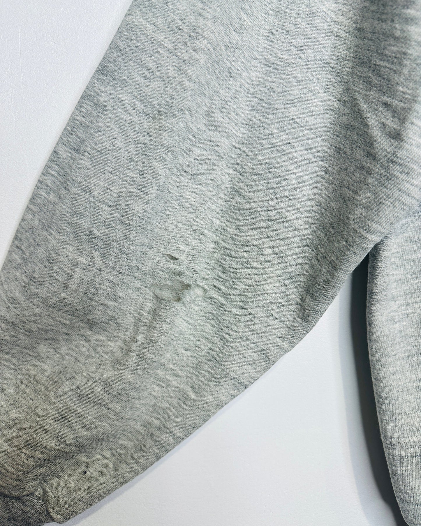 Vintage 1980s Universite Paris Sorbonne Distressed Grey Sweatshirt Crewneck