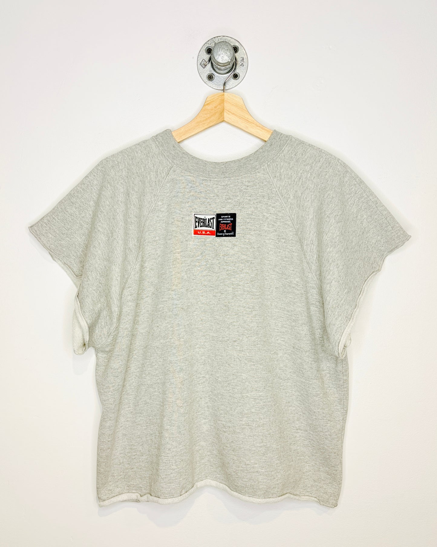 Vintage 90s Everlast Choice Of Champions Grey Chopped Sweatshirt
