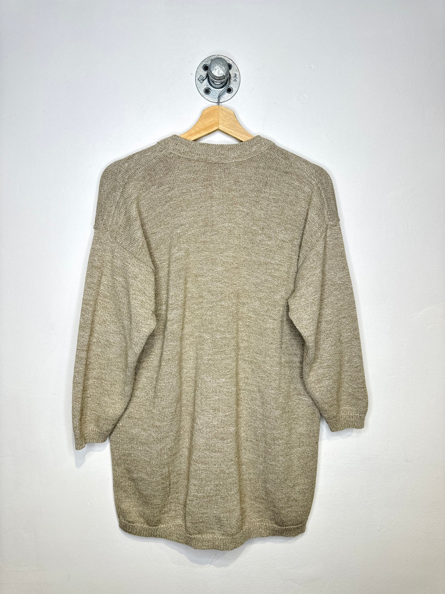 Vintage 90s Countdown Earth Tone Knit Cardigan
