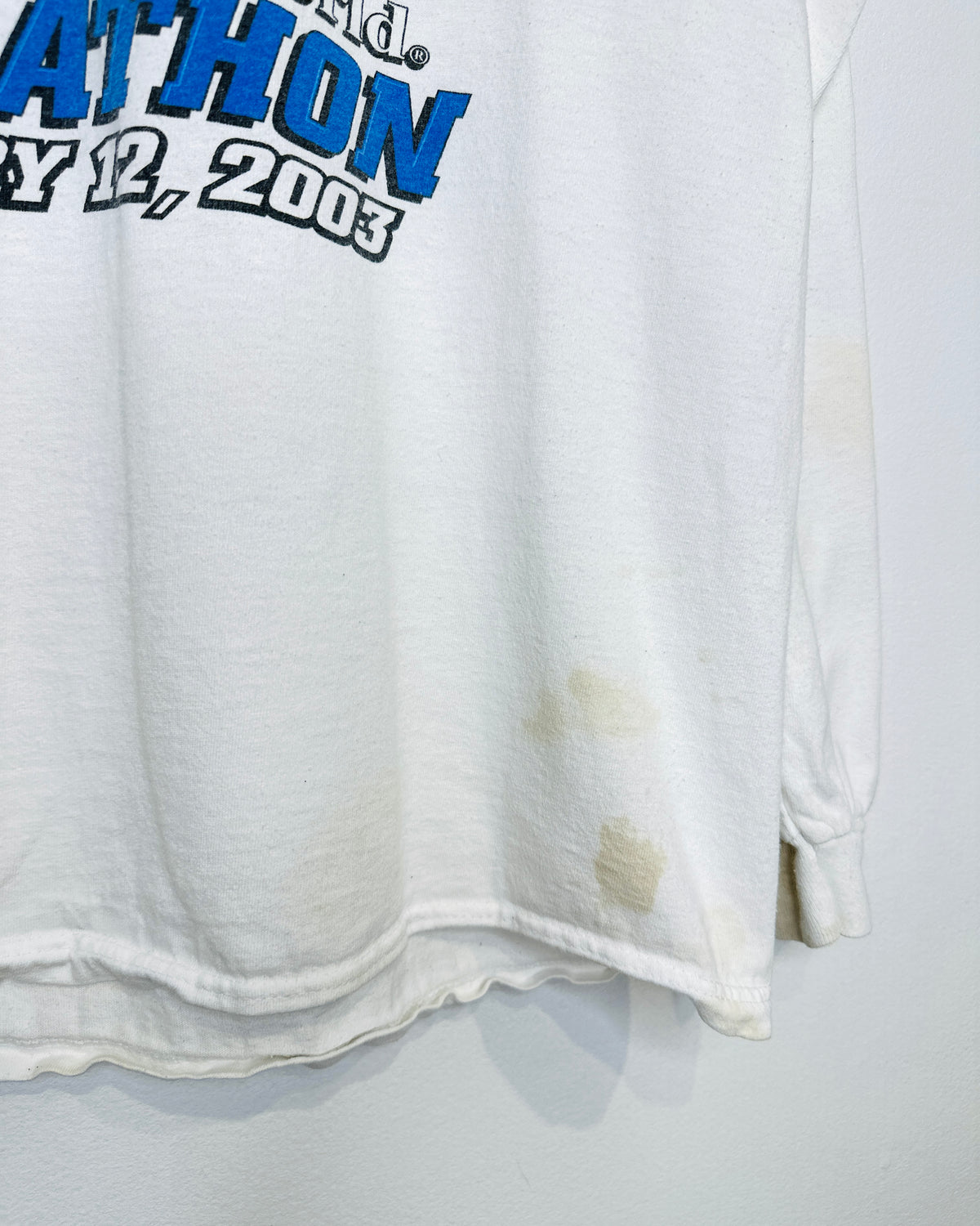 Vintage 2003 Walt Disney World Marathon White Longsleeve Shirt