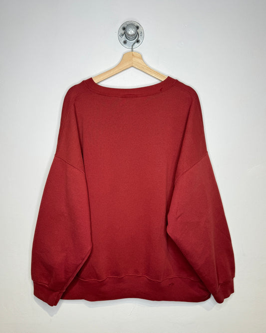 Vintage Grinch Whoville Deep Red Crewneck Sweatshirt